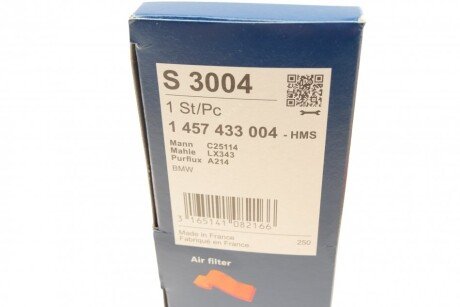 Воздушный фильтр двигателя bosch 1457433004