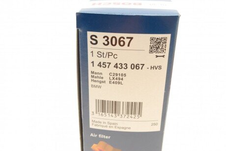 Воздушный фильтр двигателя bosch 1457433067