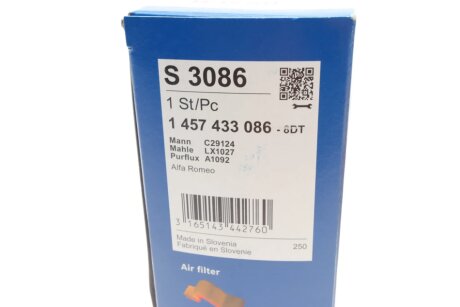 Воздушный фильтр двигателя bosch 1457433086