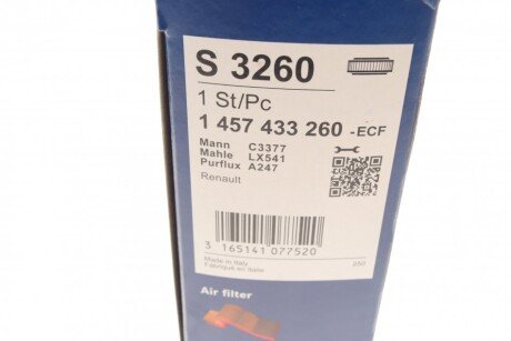 Воздушный фильтр двигателя bosch 1457433260