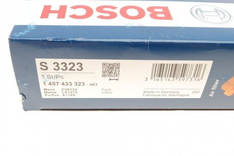 Повітряний фільтр двигуна bosch 1457433323