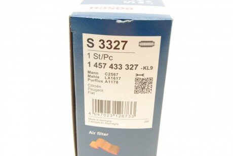 Повітряний фільтр двигуна bosch 1457433327