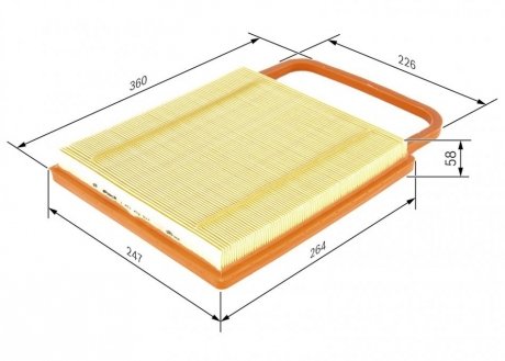 Воздушный фильтр двигателя bosch 1457433574