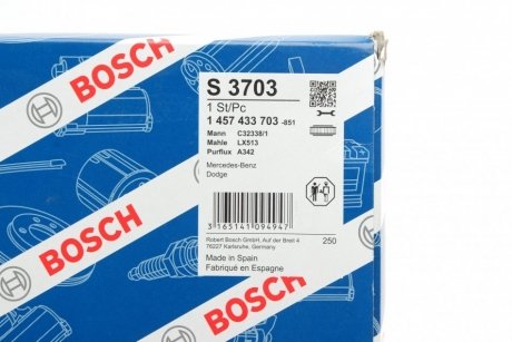 Повітряний фільтр двигуна bosch 1 457 433 703