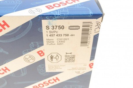 Повітряний фільтр двигуна bosch 1457433750