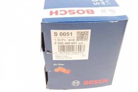 Повітряний фільтр двигуна bosch F026400051