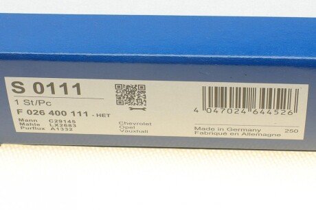 Воздушный фильтр двигателя bosch F026400111