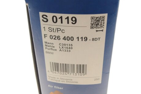 Воздушный фильтр двигателя bosch F026400119
