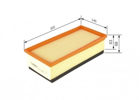 Повітряний фільтр двигуна bosch F026400121