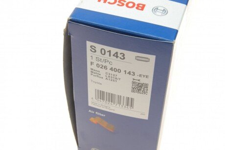 Повітряний фільтр двигуна bosch F026400143