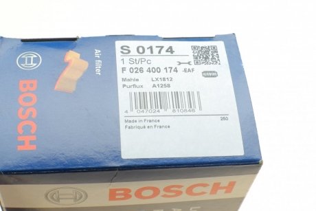 Повітряний фільтр двигуна bosch F 026 400 174