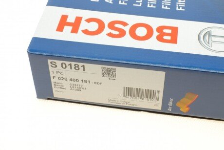 Воздушный фильтр двигателя bosch F026400181