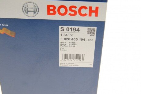 Воздушный фильтр двигателя bosch F 026 400 194