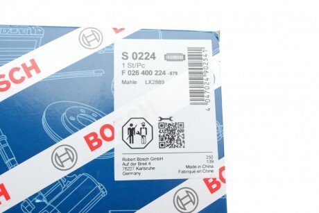 Повітряний фільтр двигуна bosch F 026 400 224