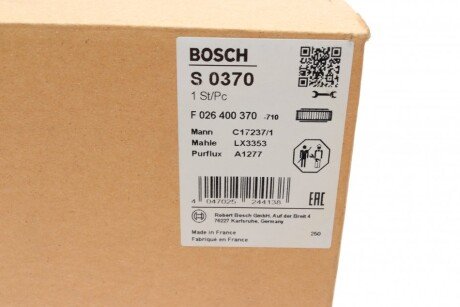 Воздушный фильтр двигателя bosch F 026 400 370