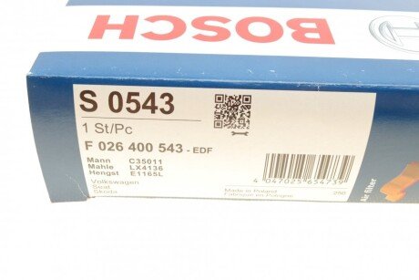 Воздушный фильтр двигателя bosch F026400543