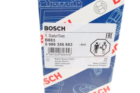 Високовольтні провода для свічок запалювання bosch 0986356883