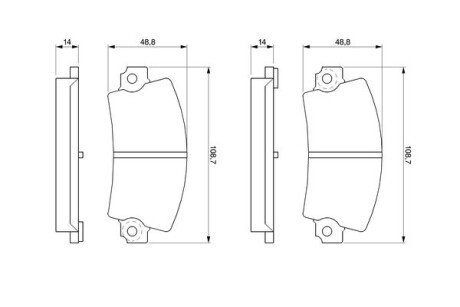 Задние тормозные колодки bosch 0 986 463 490