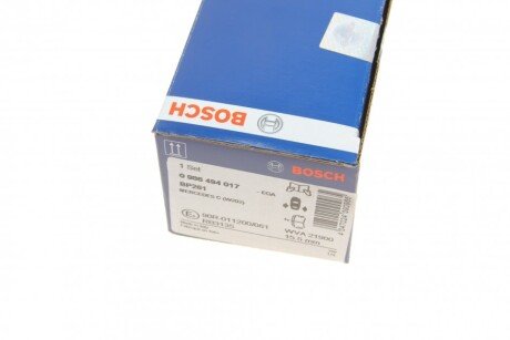 Задние тормозные колодки bosch 0986494017