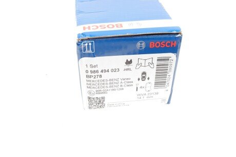 Задні тормозні (гальмівні) колодки bosch 0986494023