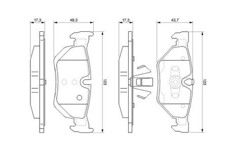 Задние тормозные колодки bosch 0986494061