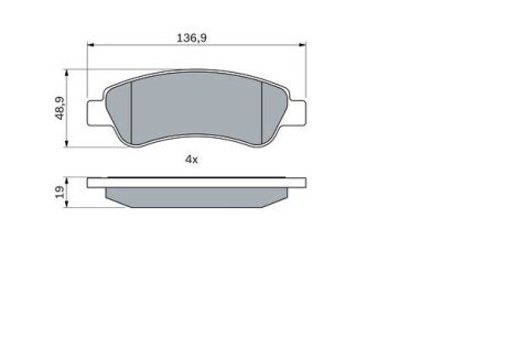 Задние тормозные колодки bosch 0986494110