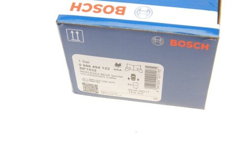 Задні тормозні (гальмівні) колодки bosch 0986494122