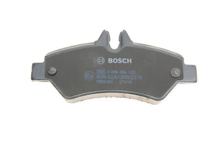 Задні тормозні (гальмівні) колодки bosch 0986494123