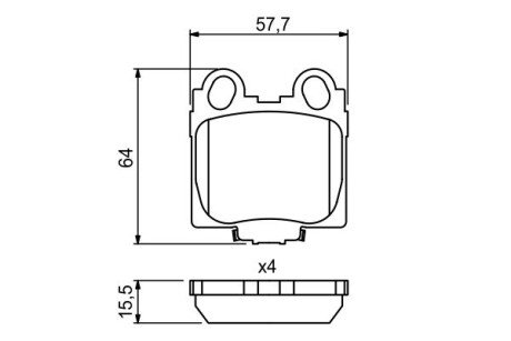 Задні тормозні (гальмівні) колодки bosch 0986494231 на Лексус Gs300