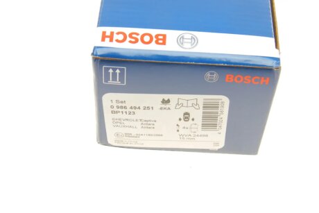 Задние тормозные колодки bosch 0986494251
