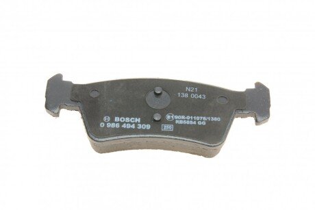 Задние тормозные колодки bosch 0986494309