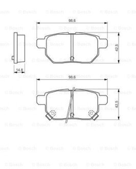 Задние тормозные колодки bosch 0 986 494 328