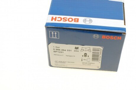 Задние тормозные колодки bosch 0986494331