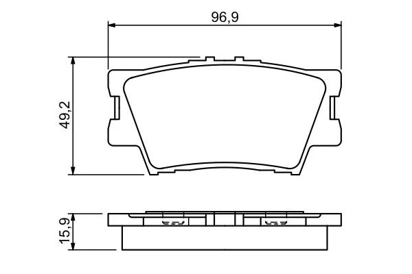 Задние тормозные колодки bosch 0986494346