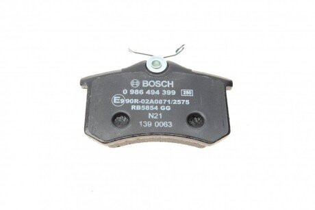 Задние тормозные колодки bosch 0 986 494 399