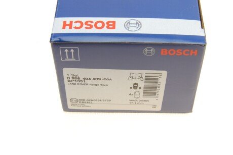 Задние тормозные колодки bosch 0986494409