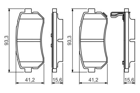 Задні тормозні (гальмівні) колодки bosch 0986495354