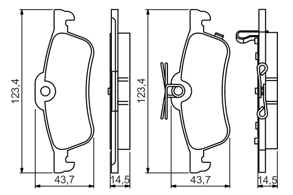 Задні тормозні (гальмівні) колодки Bosch 0986495359 (фото 1)