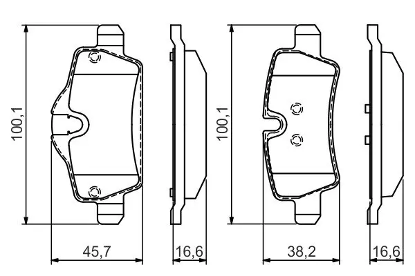 Задние тормозные колодки bosch 0986495427