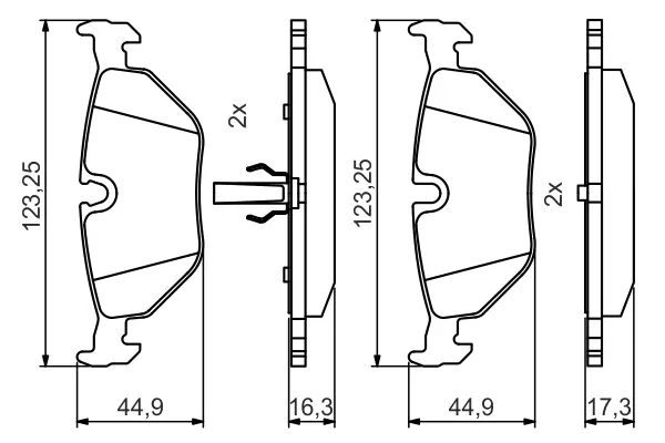Задні тормозні (гальмівні) колодки Bosch 0986495470 (фото 1)
