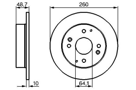 Задний тормозной диск bosch 0986478172 на Хонда Аккорд сс7