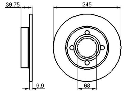 Задній гальмівний (тормозний) диск bosch 0 986 478 216 на Ауди 80 б3