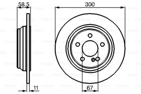 Задній гальмівний (тормозний) диск bosch 0986478472 на Мерседес S-Class C215