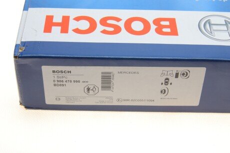 Задний тормозной диск bosch 0986478995