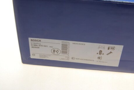 Задній гальмівний (тормозний) диск bosch 0986479041