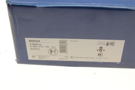Задній гальмівний (тормозний) диск bosch 0986479138