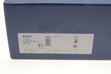 Задній гальмівний (тормозний) диск bosch 0986479242