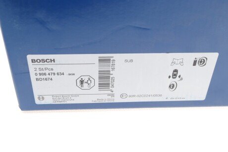 Задний тормозной диск bosch 0986479634