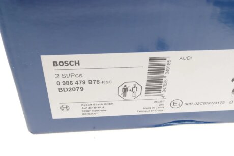Задній гальмівний (тормозний) диск bosch 0986479B78