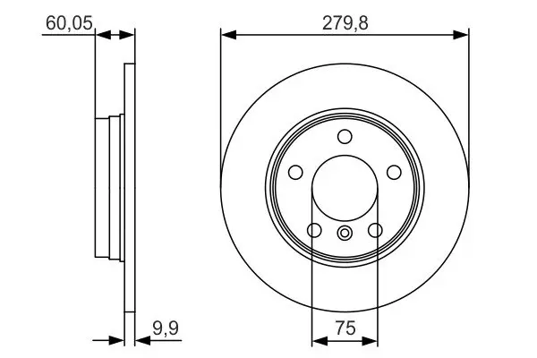 Задний тормозной диск bosch 0986479S34